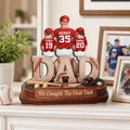 We Caught the Best Dad Baseball, Personalized 2D Wooden Plaque, Custom Father's Day Gift for Dad, Gift for Husband, Grandpa, Heartfelt Gift